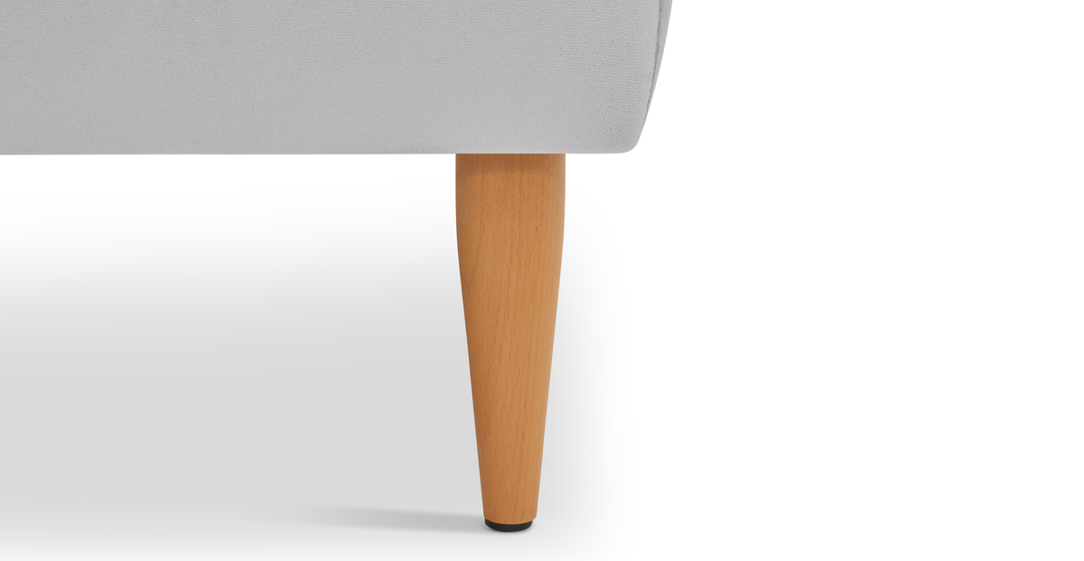 Klem Bench Ahşap Ayak - Kadife