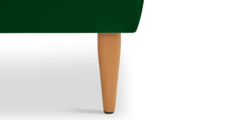 Klem Slim Zümrüt Yeşili Üçlü ve Puf ve Hardal Loveseat Koltuk Takımı