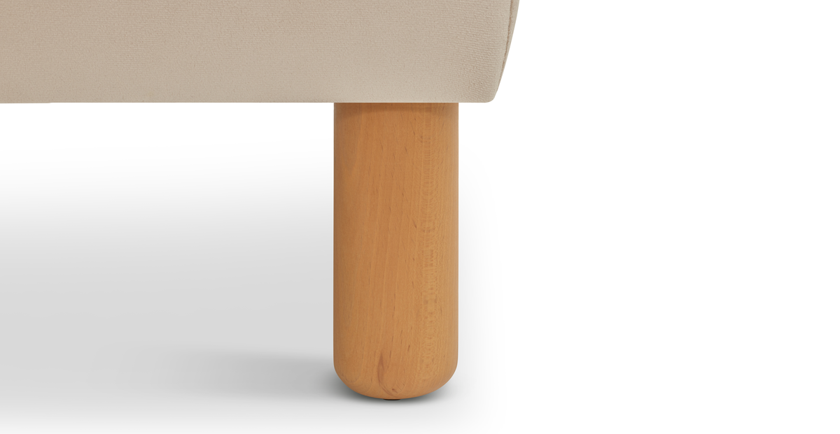 Klem Bench Silindir Ahşap Ayak - Kadife