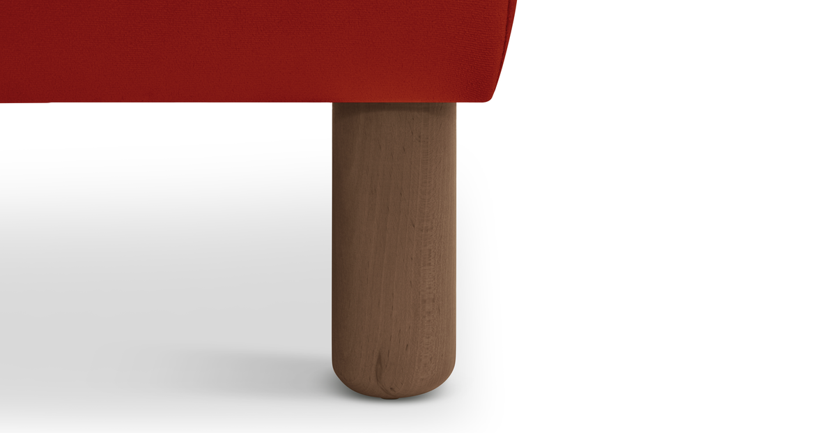 Klem Bench Silindir Ahşap Ayak - Kadife