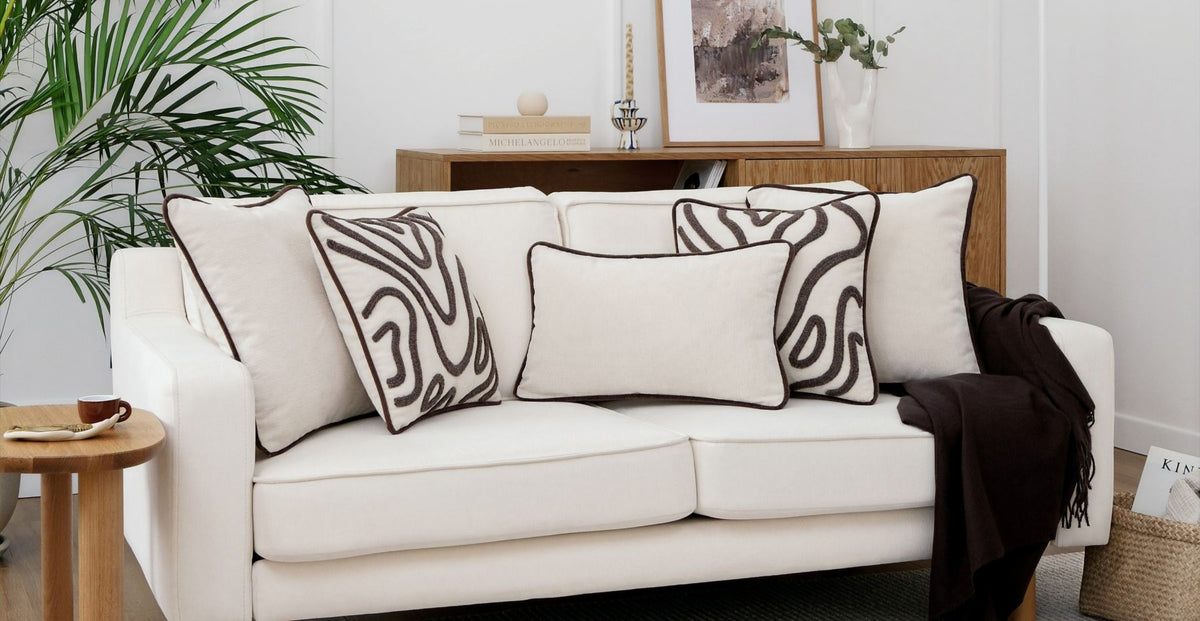 Moire Kahve Melanj 5Li̇ Punch Kırlent Takımı