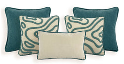 Moire Azur 5Li̇ Punch Kırlent Takımı