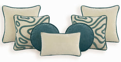 Moire Azur Grand Kırlent Takımı