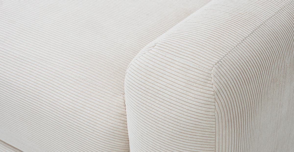 Carle Kemik L Köşe Koltuk Takımı - Fitilli Kadife