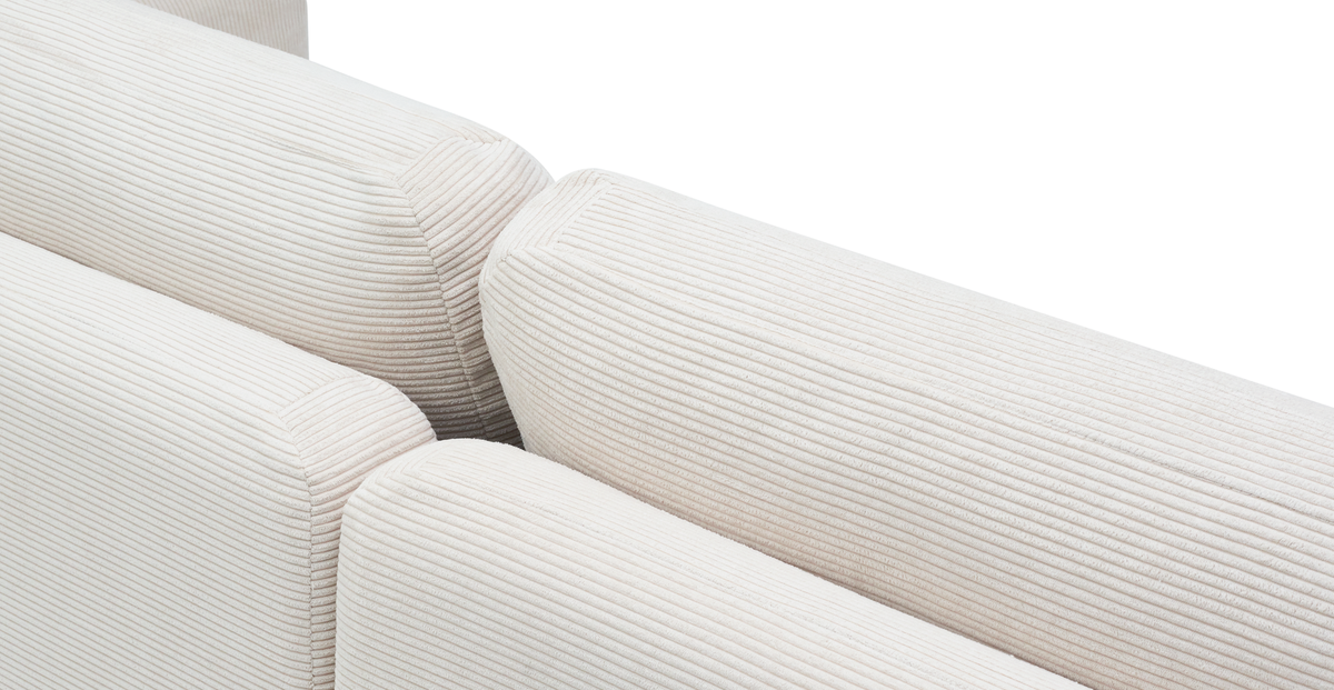 Carle Kemik L Köşe Koltuk Takımı - Fitilli Kadife