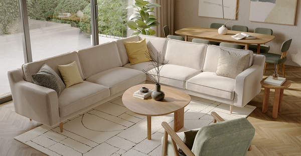 Klem Slim 283 x 257 Köşe Ahşap Ayak - Kadife