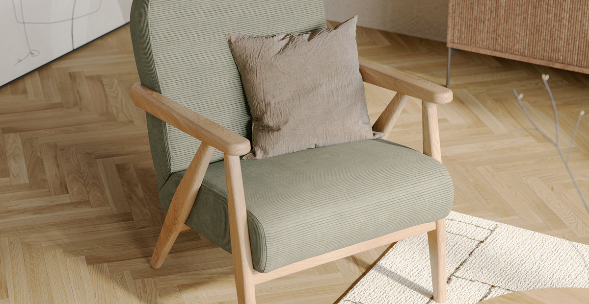 Klem Slim Köşe Koltuk ve Levy Berjer Koltuk Takımı - Kadife & Fitilli Kadife