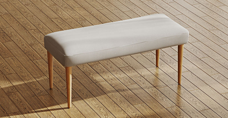 Lyno 77x140 Cm Açılır Yemek Masası Takımı (Roa Bench & 4 Roa Sandalye) - Fitilli Kadife