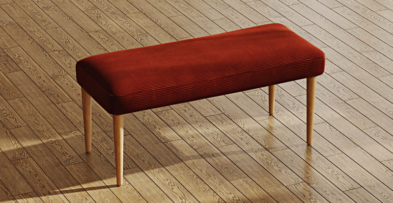 Lyno 77x140 Cm Açılır Yemek Masası Takımı (Roa Bench & 4 Roa Sandalye) - Fitilli Kadife