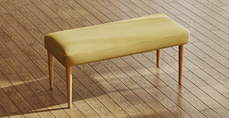 Lyno 77x140 Cm Açılır Yemek Masası Takımı (Roa Bench & 4 Roa Sandalye) - Fitilli Kadife