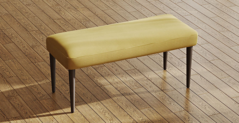 Lyno 77x140 Cm Açılır Yemek Masası Takımı (Roa Bench & 4 Roa Sandalye) - Fitilli Kadife