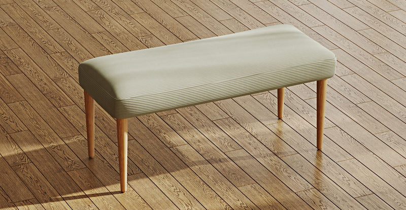 Lyno 77x140 Cm Açılır Yemek Masası Takımı (Roa Bench & 4 Roa Sandalye) - Fitilli Kadife