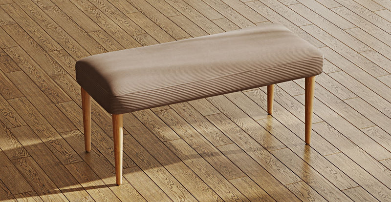 Lyno 77x140 Cm Açılır Yemek Masası Takımı (Roa Bench & 4 Roa Sandalye) - Fitilli Kadife