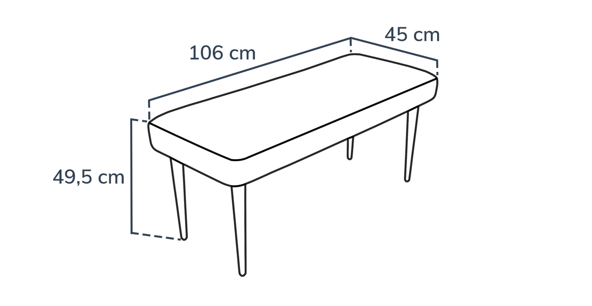 Lyno 97x160 Cm Açılır Yemek Masası Takımı (Bench&4Lü Roa) - Fitilli Kadife