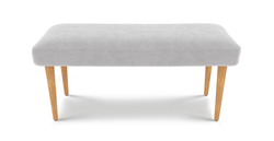 Lyno 97x160 Cm Sabit Yemek Masası Takımı (Bench&4Lü Roa) - Kadife