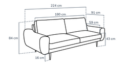Klem Deniz Köpüğü Üçlü Kiremit Loveseat ve Puf Koltuk Takımı - Bukle & Kadife