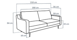 Klem Slim Üçlü ve Tekli Koltuk Takımı - Performans Kadife
