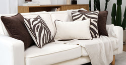 Zebra Kahve Melanj 5Li̇ Punch Kırlent Takımı