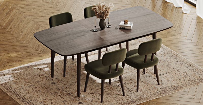 Lyno 97x160 Cm Açılır Yemek Masası Takımı (4 Roa Sandalye) - Performans Keten