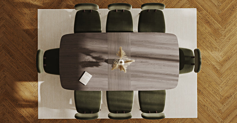 Lyno 97x160 Cm Açılır Yemek Masası Takımı (8Li Roa) - Performans Keten