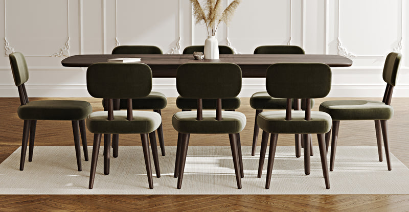 Lyno 97x160 Cm Açılır Yemek Masası Takımı (8Li Roa) - Performans Keten