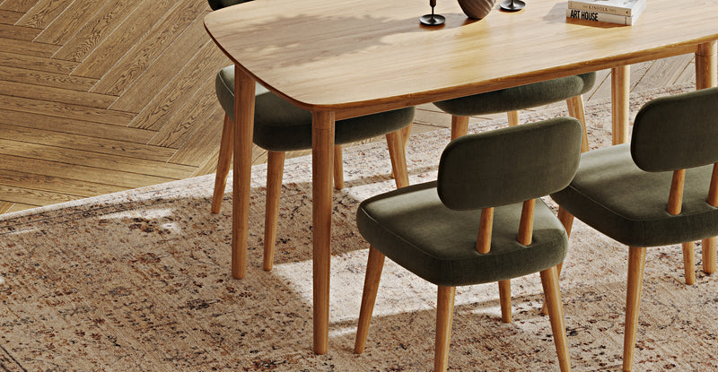 Lyno 77x140 Cm Sabit Yemek Masası Takımı (4 Roa Sandalye) - Performans Keten