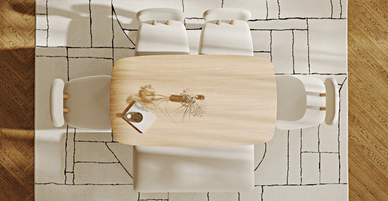 Lyno 77x140 Cm Sabit Yemek Masası Takımı (Roa Bench & 4 Roa Sandalye) - Performans Kadife
