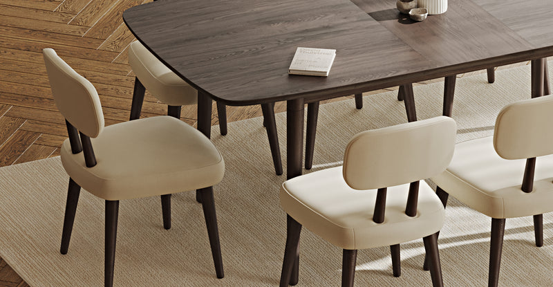 Lyno 97x160 Cm Sabit Yemek Masası Takımı (8 Roa Sandalye) - Performans Keten