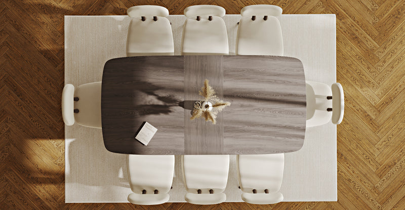 Lyno 97x160 Cm Sabit Yemek Masası Takımı (8 Roa Sandalye) - Performans Keten