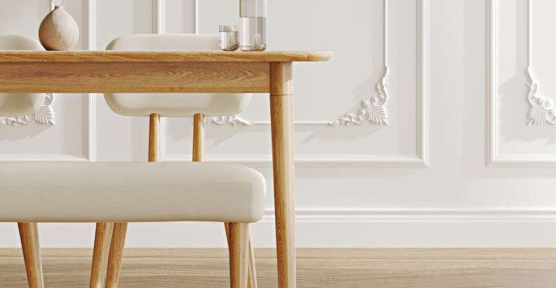 Lyno 77x140 Cm Sabit Yemek Masası Takımı (Roa Bench & 2 Roa Sandalye) - Performans Kadife