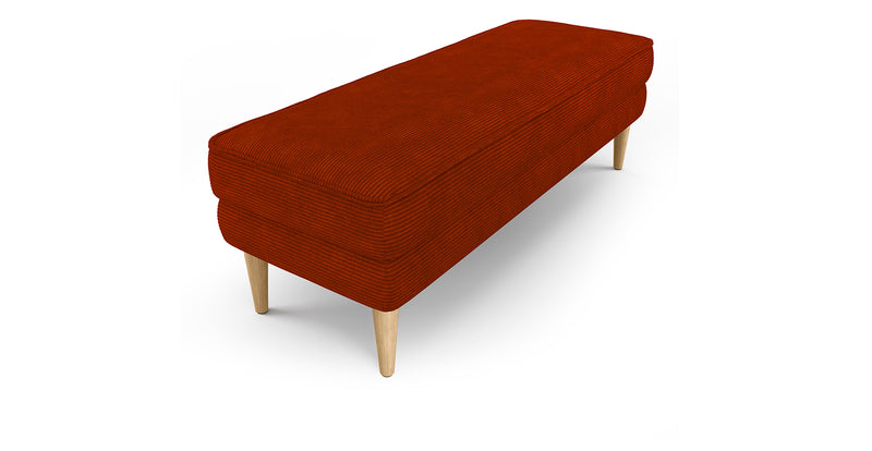 Klem Bench Ahşap Ayak - Fitilli Kadife