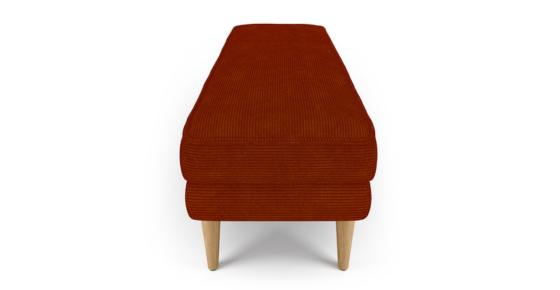 Klem Bench Ahşap Ayak - Fitilli Kadife