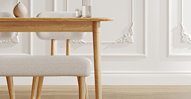 Lyno 77x140 Cm Sabit Yemek Masası Takımı (Roa Bench & 2 Roa Sandalye) - Keten