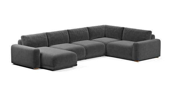 Carle 384 x 234 Dinlenmeli Köşe Çift Kollu - Kadife