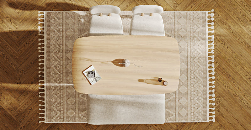 Lyno 77x140 Cm Sabit Yemek Masası Takımı (Roa Bench & 2 Roa Sandalye) - Bukle