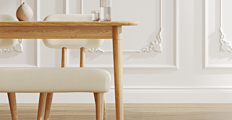 Lyno 77x140 Cm Sabit Yemek Masası Takımı (Roa Bench & 2 Roa Sandalye) - Doğal Doku