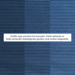 Kumaş: Fitilli Kadife - Renk: Mavi