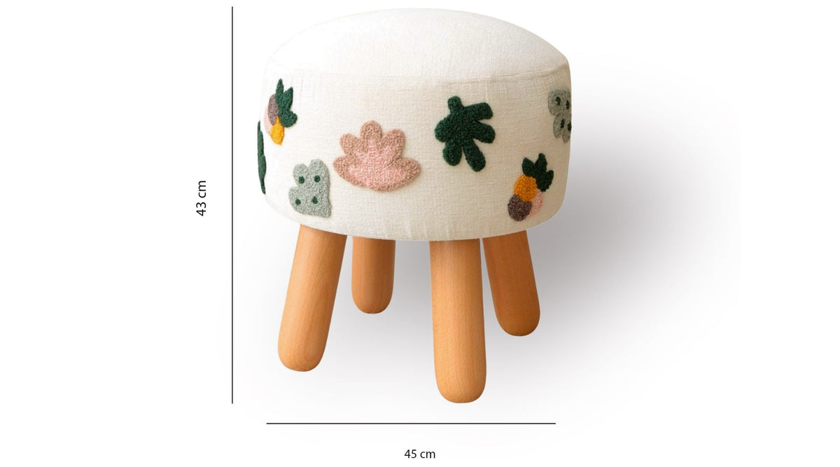 Jardin De Flores Punch Puf ve Kırlent Takımı