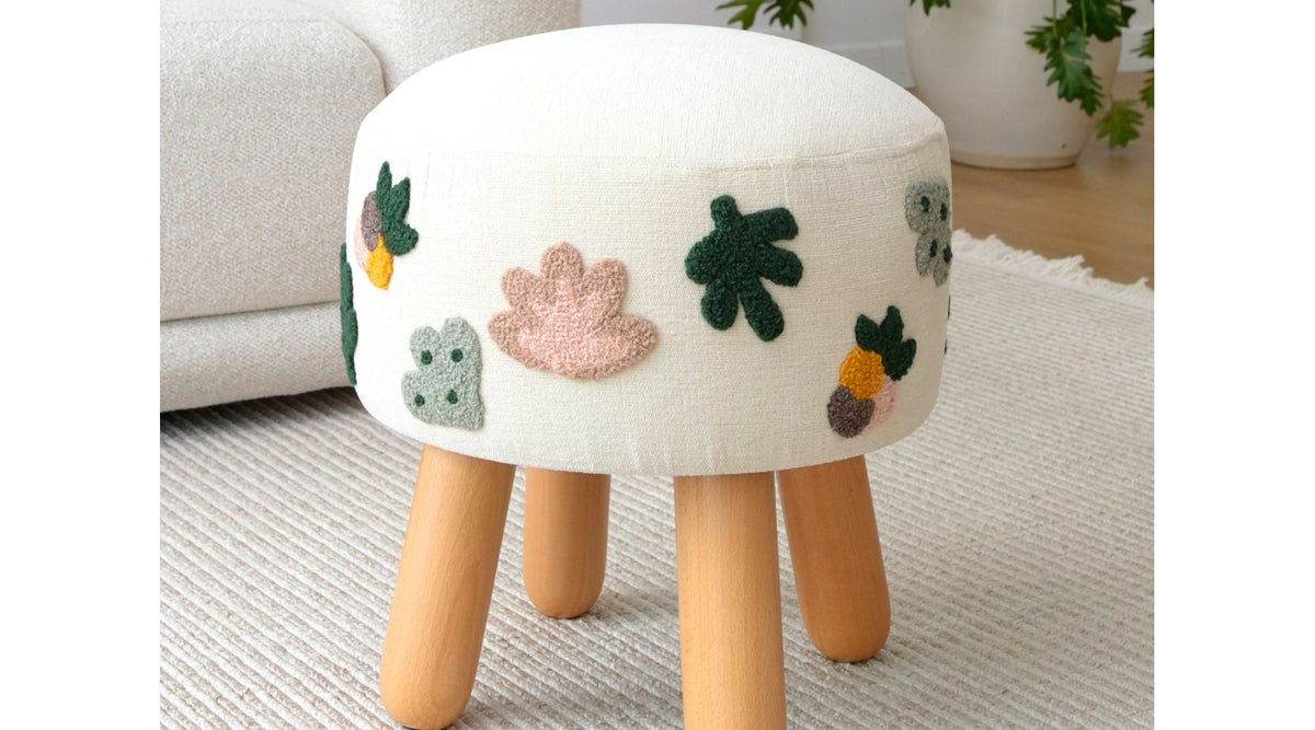 Jardin De Flores Punch Puf ve Kırlent Takımı