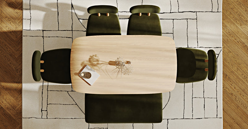 Lyno 77x140 Cm Sabit Yemek Masası Takımı (Roa Bench & 4 Roa Sandalye) - Kadife