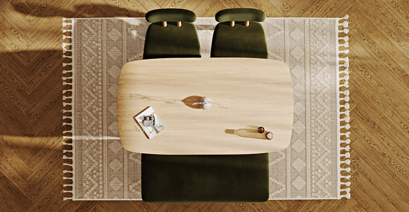 Lyno 77x140 Cm Sabit Yemek Masası Takımı (Roa Bench & 2 Roa Sandalye) - Kadife
