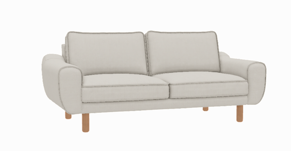 Klem İkili Koltuk Silindir Ahşap Ayak - Performans Kadife