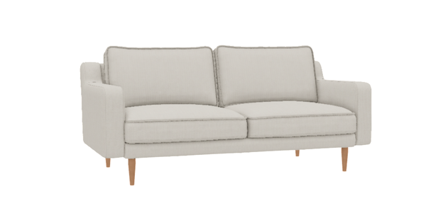 Klem Slim İkili Koltuk Ahşap Ayak - Performans Kadife