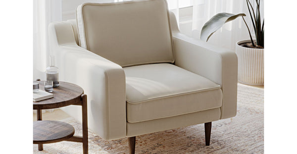 Klem Slim Tekli Koltuk Ahşap Ayak - Performans Kadife