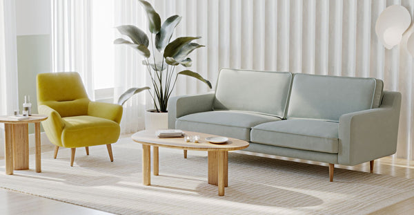 Klem Slim Üçlü ve Modsy Berjer Koltuk Takımı - Kadife