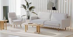 Klem Slim Üçlü ve Modsy Berjer Koltuk Takımı - Keten