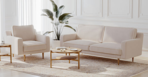 Klem Slim Üçlü ve Tekli Koltuk Takımı - Kadife