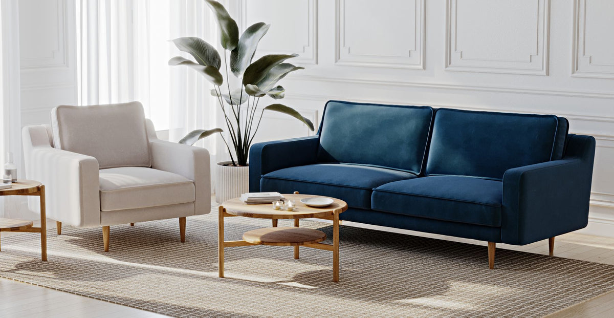 Klem Slim Üçlü ve Tekli Koltuk Takımı - Kadife