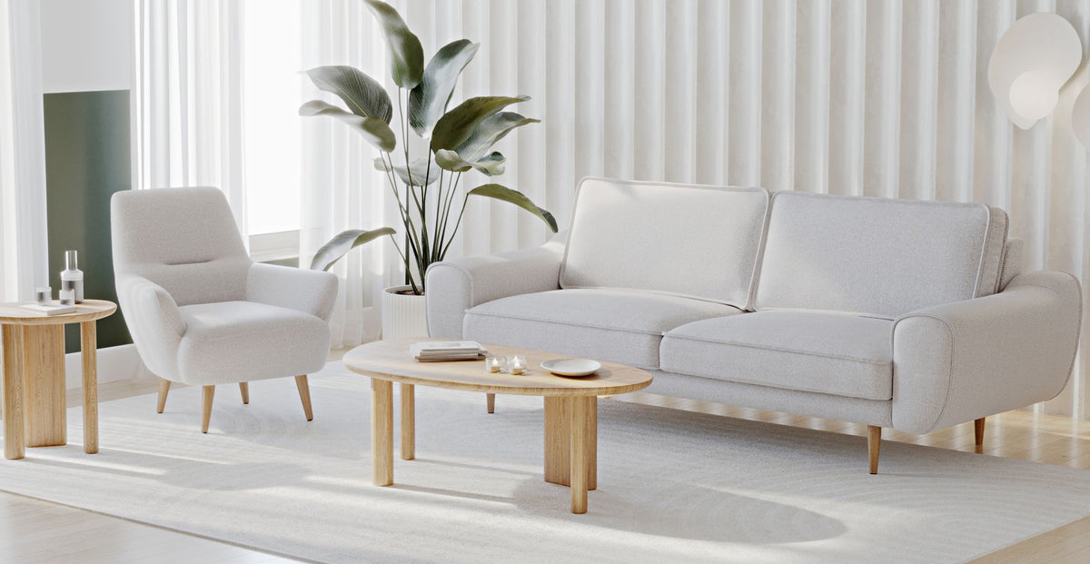 Klem Üçlü ve Modsy Berjer Koltuk Takımı - Keten