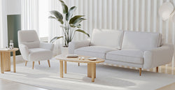 Klem Üçlü ve Modsy Berjer Koltuk Takımı - Keten